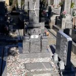 徳島県海部郡の寺院墓地に、庵治石中目特級の８寸和型墓石が完成。
